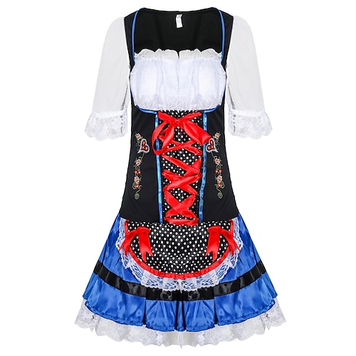 

Carnival Oktoberfest Beer International Beer Festival Costume Dirndl Trachtenkleider Oktoberfest / Beer Bavarian Maid Bavarian German Munich Wiesn Traditional Style Cloth