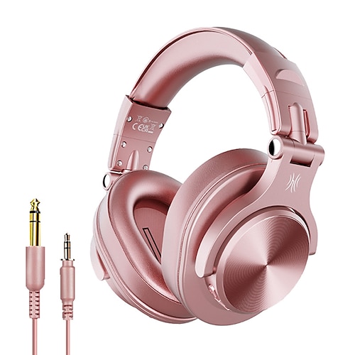 OneOdio Bluetooth Over-Ear Headphones with Mic  Wireless & Corded  Dual-Mode Headphones for Drum Piano PC Phones Laptop-72 Hours Playtime-A70  Gold 