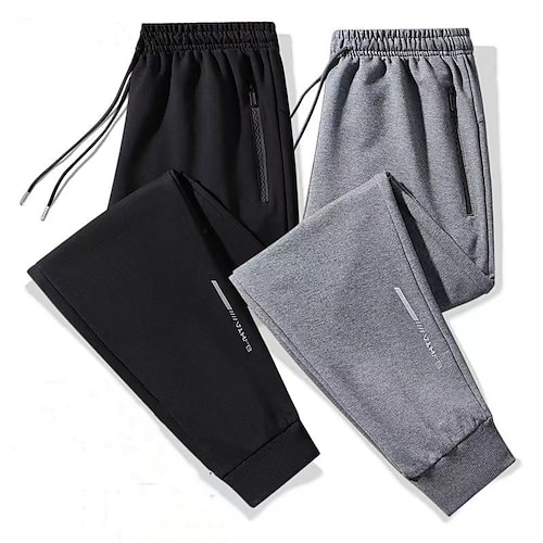 

Hombre Pantalones de Deporte Persona que practica jogging Pantalones Correa Cintura elástica Puño elástico Plano Comodidad Transpirable Casual Diario Festivos Deportes Moda Negro Gris