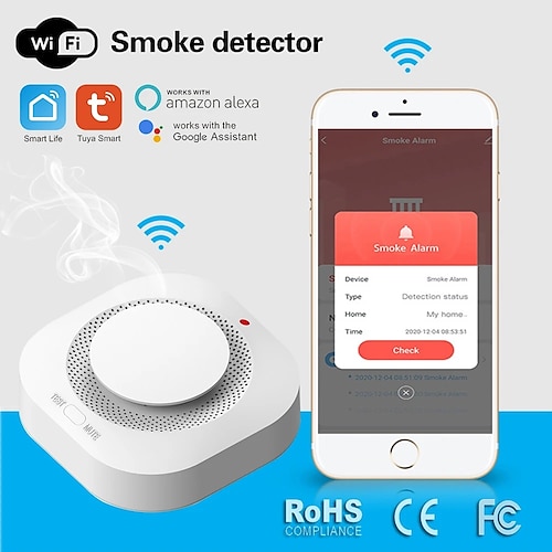 

alarme wi-fi alarme de fumaça multi-cenário sensor de fumaça