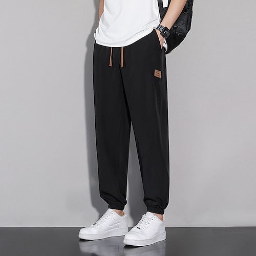 

Hombre Pantalones de Deporte Persona que practica jogging Pantalones Correa Cintura elástica Puño elástico Plano Comodidad Transpirable Casual Diario Festivos Deportes Moda Negro Gris Microelástico