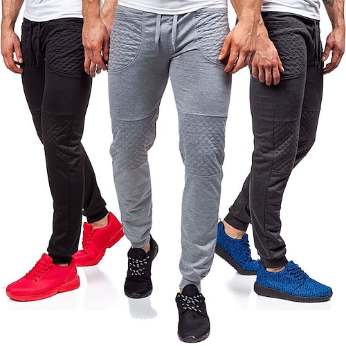 

Hombre Pantalones de Deporte Persona que practica jogging Pantalones Correa Cintura elástica Puño elástico Plano Comodidad Transpirable Casual Diario Festivos Deportes Moda Negro Gris Oscuro