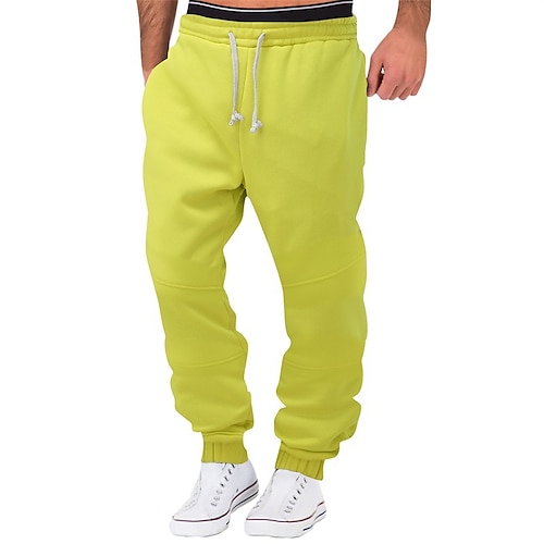 

Herren Jogginghose Trainingshose Jogginghose Jogger Hose Hosen Tasche Glatt Komfort Atmungsaktiv Outdoor Täglich Ausgehen Modisch Brautkleider schlicht Schwarz Gelb