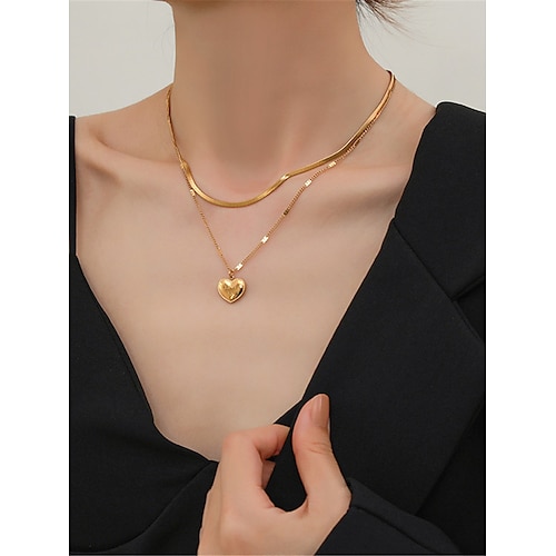 

Femme Colliers Mode Extérieur Cœur Collier