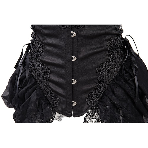 Vintage Rococo Punk & Gothic Overbust Corset Bustier Bodyshaper Pirate Lace  Fancy Dress Women's Fantasy Halloween Carnival Valentine's Day Party /  Evening Prom Adults' Bra Underwear All Seasons 2026 - $59.99