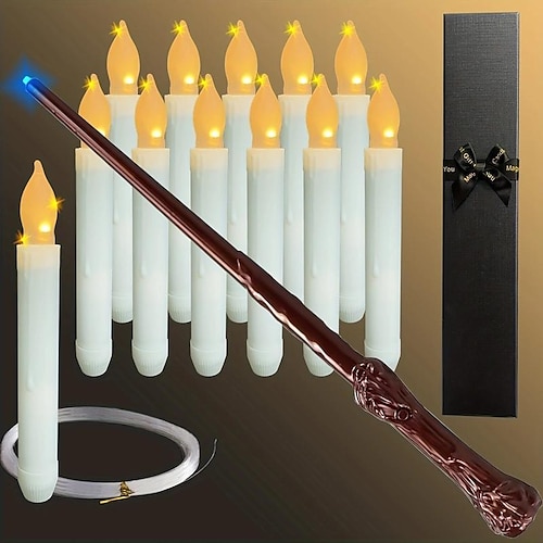 12 Candele LED Fluttuanti Con Telecomando – Luce Calda Tremolante – Impermeabili Per Halloween E Natale