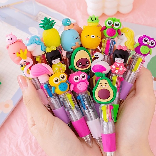 

égayez votre écriture avec ces adorables mini stylos à bille cartoon - 4 couleurs au choix !