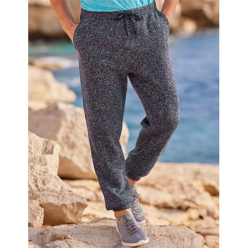 

Homens Calças Esportivas Corredor Calças Com Cordão Cintura elástica Tecido Conforto Respirável Casual Diário Feriado Esportes Moda Cinzento Escuro Micro-Elástica