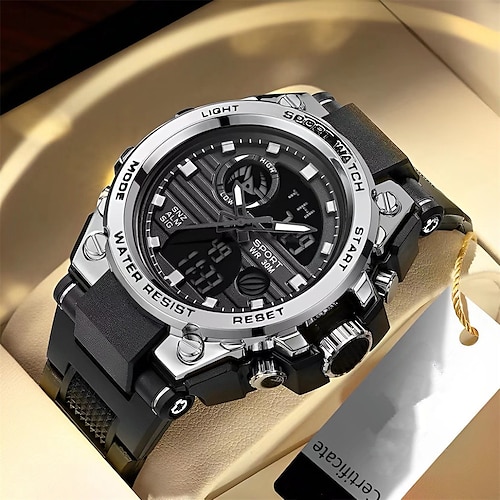 

Masculino Relogio digital Exterior Esportivo Moda Relógio de Pulso Luminoso Cronômetro Relogio Despertador Cronógrafo Borracha Assista