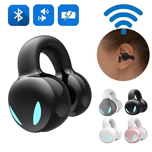 

1 pc casque bluetooth sans fil à usure indolore, écouteurs bluetooth à clip d'oreille antibruit, écouteurs de conduite d'affaires à oreille ouverte