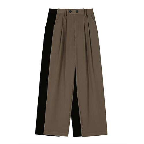 

Hombre pantalones de traje Pantalones Pantalones de traje Bolsillo Plano Comodidad Transpirable Exterior Diario Noche Moda Casual Negro Marrón