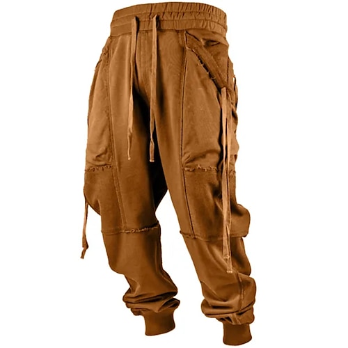 

Hombre Pantalones de Deporte Pantalón Jogger Pantalones Correa Cintura elástica Plano Comodidad Transpirable Exterior Diario Noche 100% Algodón Moda Casual Negro Verde Ejército