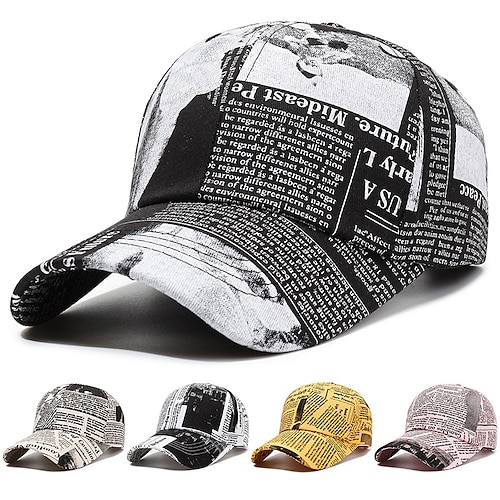 

Hombre Gorra de Béisbol Blanco Amarillo Algodón Viaje Estilo playero Exterior Vacaciones Letra Ajustable Filtro Solar Moda