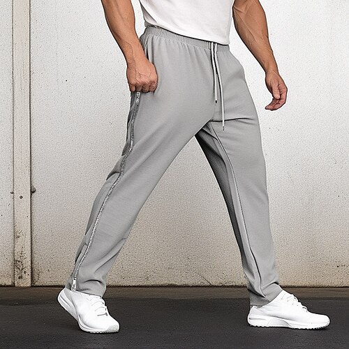 

Hombre Pantalones de Deporte Pantalones Pantalones deportivos de pierna recta Retazos Correa Cintura elástica Bloque de color Comodidad Transpirable Casual Diario Festivos Deportes Moda Ejercito