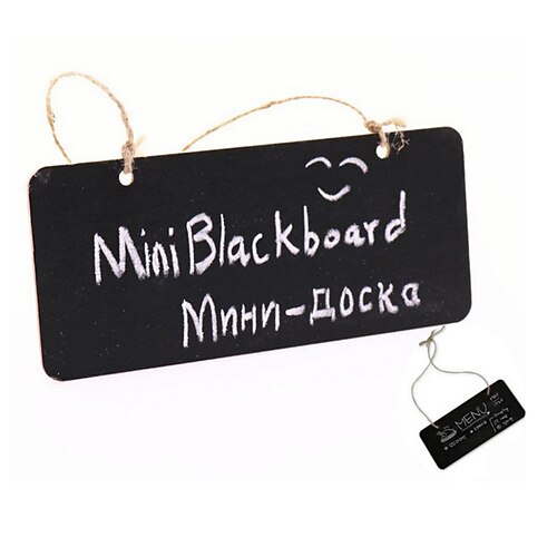 

1pc/5pcs/10pcs graffiti writing board coffee shop bedroom living room office store display message board office hanging small blackboard with rope 18.5 8CM