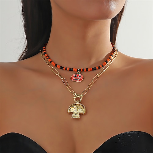 

1 PC Collares con colgantes For Mujer Víspera de Todos los Santos Calle Deporte Legierung Clásico
