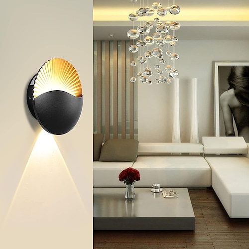 

LED-Wandleuchten, geometrisches Design, wasserdicht, IP65, Außenwandleuchten, moderner minimalistischer Stil, Aluminium, Wohnzimmer, Schlafzimmer, Flur, Wandleuchte, 85–265 V