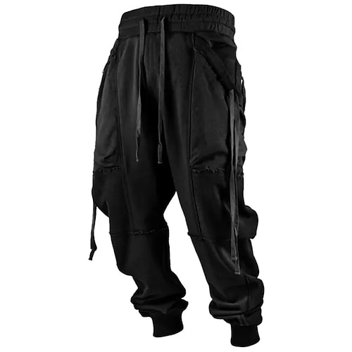 

Homme Joggings Pantalon Jogging Pantalon Cordon Taille elastique Plein Confort Respirable Extérieur du quotidien Sortie 100% Coton Mode Décontractées Noir Vert Véronèse