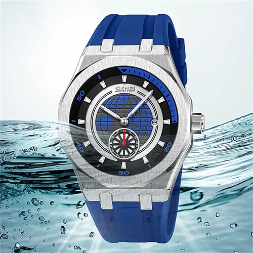 

Skmei affaires mode style junior lycée sport montre bracelet en silicone terre surface tendance hommes montre à quartz 9329