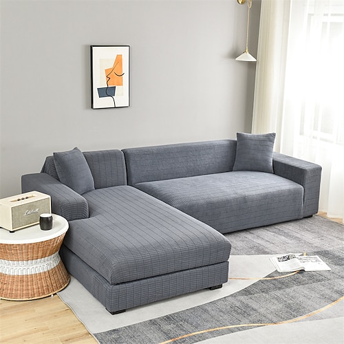 

Fundas elásticas para sofá, funda seccional para perros, mascotas, fundas para sofá de dos plazas, en forma de L, 3 plazas, en forma de U, protector de sofá lavable para sillón, suave y duradero