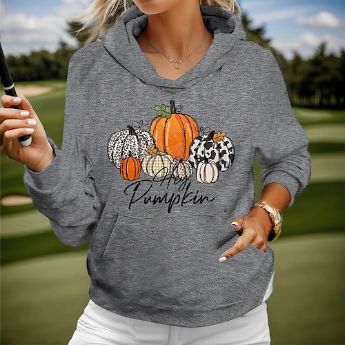 

Damen Golf-Hoodie Golfpullover Atmungsaktiv Schnelltrocknend Mit Taschen Langarm Golfbekleidung Golfkleidung Regular Fit Schmetterling Bedruckt Frühling Herbst Tennis Golfspiel Pickleball