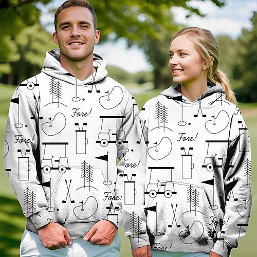 

Herren Damen Golfkleidung Golf-Hoodie Golfpullover Atmungsaktiv Schnelltrocknend Mit Taschen Langarm Golfbekleidung Golfkleidung Regular Fit Farbverläufe Frühling Herbst Tennis Golfspiel Pickleball