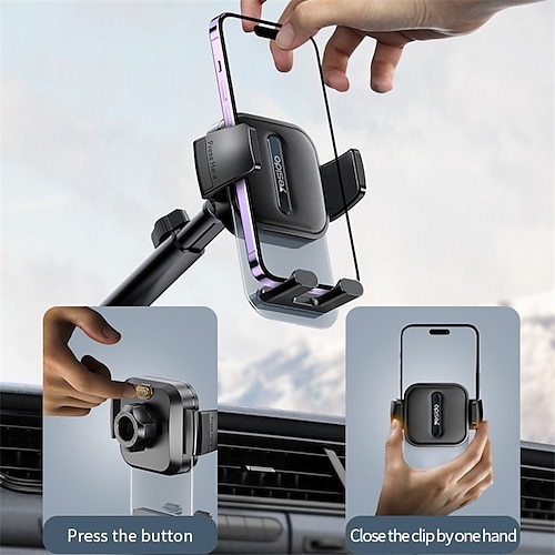 

Dashboard Phone Holder Rotatable Adjustable Retractable Phone Holder for Car Compatible with All Mobile Phone Phone Accessory