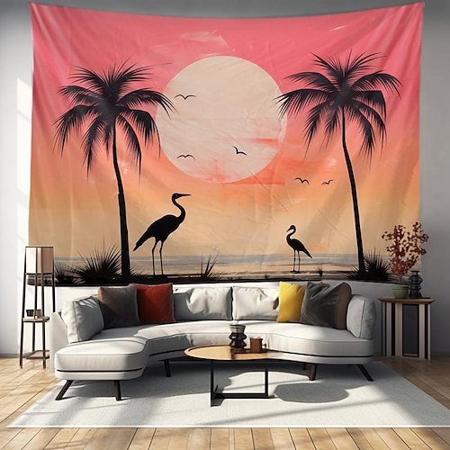 

Puesta de sol paisaje tapiz colgante pared arte gran tapiz mural decoración fotografía telón de fondo manta cortina hogar dormitorio sala de estar decoración