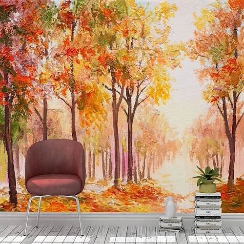 

Autumn Landscape Wallpaper Mural Wall Covering Sticker Peel and Stick Removable PVC/Vinyl Material Self Adhesive/Adhesive Required Wall Decor for Living Room Kitchen Bathroom