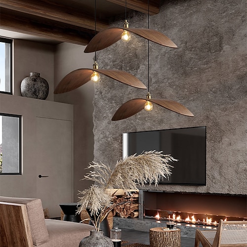 Pendant Lamp 木製ペンダントライト 2026年 LED ペンダントライト木製わびさびペンダントライト、北欧照明