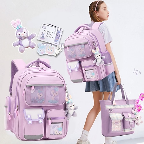 

Nuevas mochilas escolares con colgante de dibujos animados para niñas y niños, mochila ortopédica kawaii primaria, bonita mochila escolar, mochila infantil