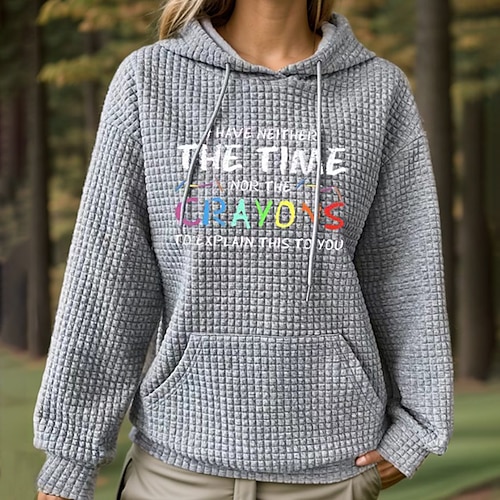 

Damen Golf-Hoodie Golfpullover warm Atmungsaktiv Schnelltrocknend Langarm Golfbekleidung Golfkleidung Mit Kapuze Buchstabe Frühling Herbst Tennis Golfspiel Pickleball