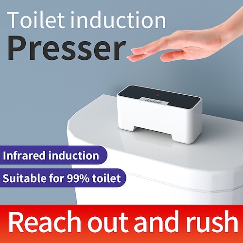 

Non-Contact Fully Automatic Toilets Flusher Infrared Induction Smart Toilets Flush Sensor Button Splash-proof for Bathroom