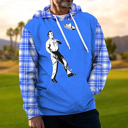 

Hombre Sudadera con capucha de golf Jersey de golf Transpirable Secado rápido Con bolsillos Manga Larga Ropa de golf ropa de golf Ajuste regular Plaid Impreso Primavera Otoño Tenis Golf pepinillo