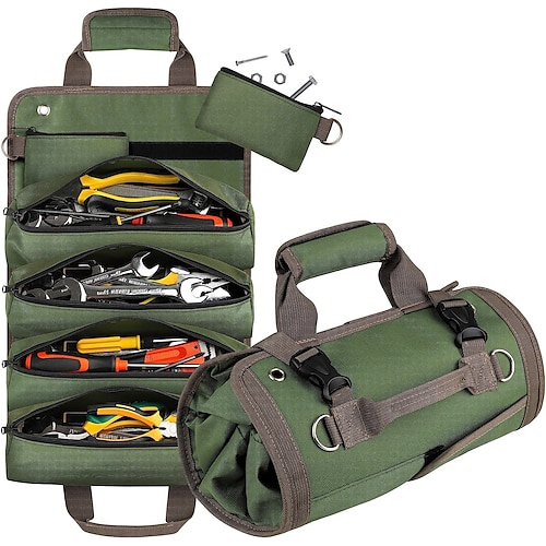 Tool Bag Tool Roll Organizer Roll Up Tool Bag With Detachable