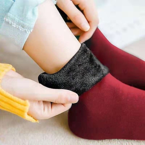 3Pairs Women Winter Warm Thicken Thermal Socks Wool Cashmere Snow