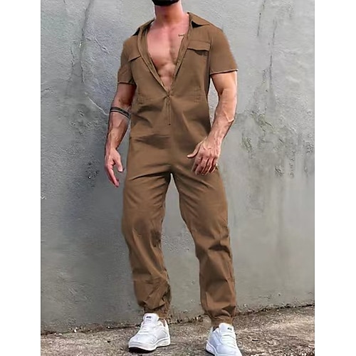 

Herren Cargohose Cargohosen Overall Tasche Glatt Komfort Atmungsaktiv Outdoor Täglich Ausgehen Modisch Brautkleider schlicht Schwarz Weiß Mikro-elastisch