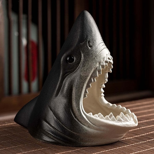 posacenere da tavolo per fumatori posacenere realistico a forma di squalo,  posacenere per animali personalizzato creativo, ceramica, portacenere a  cirarettes, arredamento, regalo divertente del 2023 a $17.99
