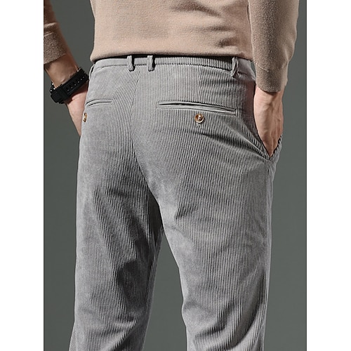 

Herren Anzughosen Cordhose Winterhose Hose Hosen Anzughose Tasche Glatt Komfort Atmungsaktiv Outdoor Täglich Ausgehen Modisch Brautkleider schlicht Schwarz Khaki