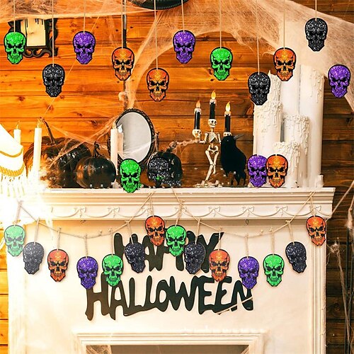 

40pcs Halloween Fantasma Festival / Festa adereços decorativos para fotos para Decoração De Festa Férias 3.92.6 polegada Arte de Papel