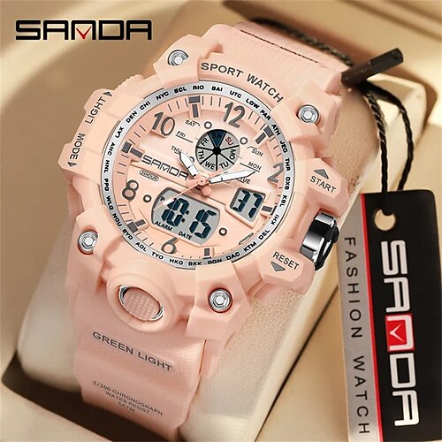 

Sanda Jugend Sport Herren Damen Unisex Digitaluhr Sport multifunktional wasserdicht Chronograph Wecker Silikon Armbanduhr Geschenk