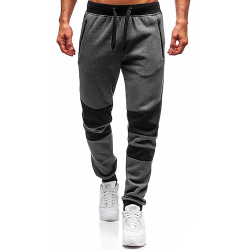 

Hombre Pantalones de Deporte Persona que practica jogging Pantalones Bolsillo Plano Comodidad Transpirable Exterior Diario Noche Moda Casual Rojo Gris Oscuro Microelástico