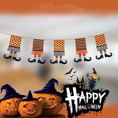 

halloween produtos decorativos criativo sapatos de salto alto bandeira puxando barra restaurante festival fantasma atmosfera decoração pingente