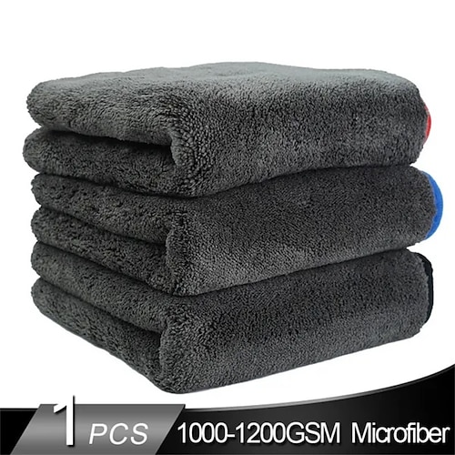 

Car Wash 1200GSM Car Detailing Microfiber Towel Car Cleaning Drying Cloth Thick Car Washing Rag for Cars Kitchen Car Care Cloth