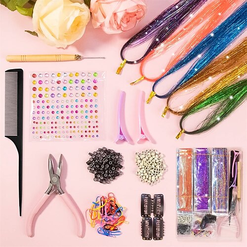  Hair Tinsel Kit (48 Inch 20 Colors 4000 Strands