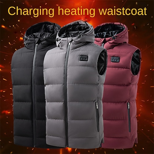 

8 zones de gilet chauffant électrique vestes chauffantes hommes femmes vêtements de sport manteau chauffant graphène manteau chauffant usb veste chauffante pour le camping