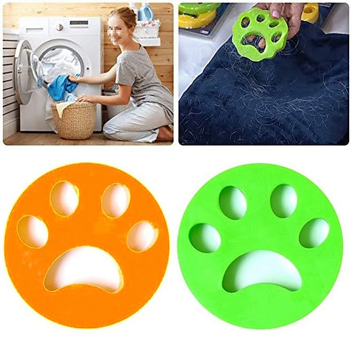 

2 Pieces Reusable Washing Machine Hair Remover Pet Fur Lint Catcher Filtering Ball Reusable Cleaning Laundry Accessories