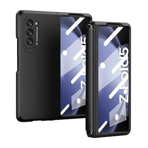 

Handy Hülle Handyhüllen Für Samsung Galaxy Z Fold 5 Rückseite und Displayschutzfolie Ganzkörperschutz Vier Ecken Fallwiderstand TPU PC