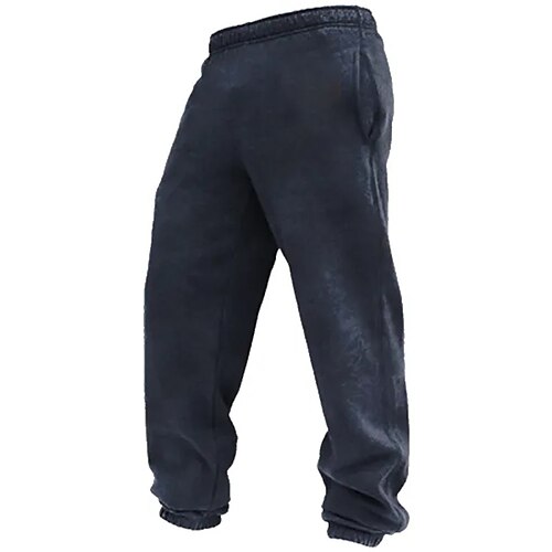 

Men's Sweatpants Joggers Trousers Elastic Waist Plain Comfort Breathable Outdoor Daily Going out 100% Cotton Fashion Casual Black Khaki