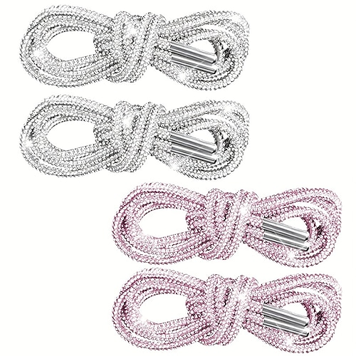 1pairs Rhinestone Shoe Laces Crystal Glitter Rope Bling Shiny Round  Shoelaces For Sneakers 2024 - $11.08